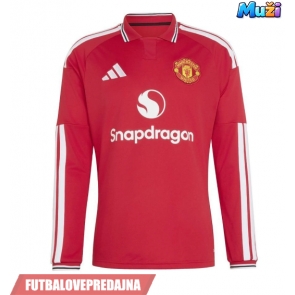 Lacne Muži Futbalové dres Manchester United 2026-27 Dlhy Rukáv - Domáci